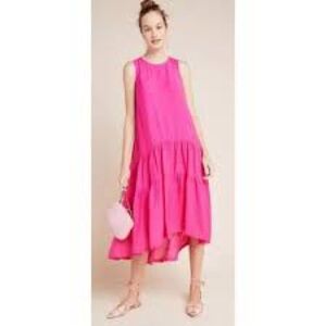 Vibrant Pink High Low Dress